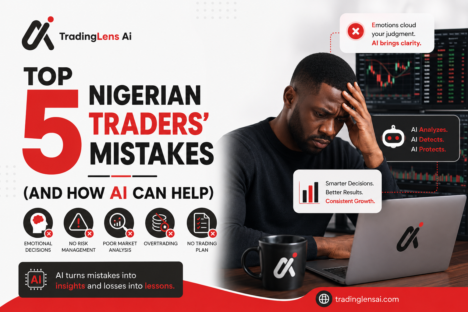 : Learn the top 5 Nigerian traders mistakes that destroy profits—and how AI tools like TradingLens AI help you avoid them. Read the full guide.